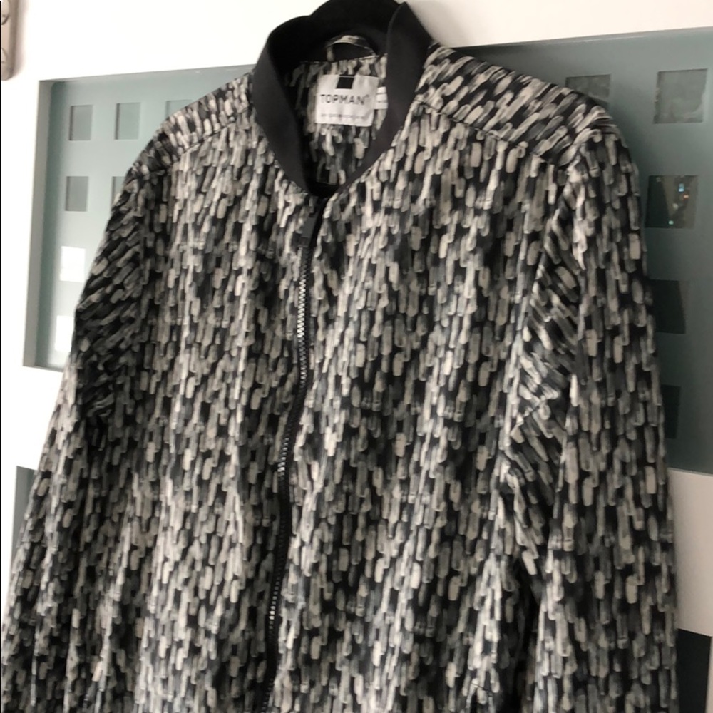 TopMan Paint Stroke Print Bomber Jacket - Picture 2 of 7